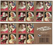 (1 Book of 20) - Sparkling Holiday Forever Postage Stamp 1 Books of 20 First Class US Postal Christmas Celebrations Wedding Anniversary Party Traditions (20 Stamps)