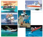 Assorted Boating Christmas Cards - 24 Boxed Christmas Cards and Envelopes - 89