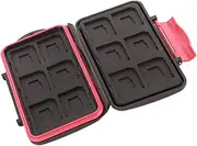 Silicone SealingSoft Foam Filling Ergonomic Lock Design, ABS TPU, 12 Memory Cards, 12 Small Memory Cards, Hanging Hole, Water Proof, Fall Resistant, Shockproof for Camera