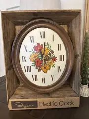 Vintage Mcgraw Edison Ingraham Electric Clock NIB - Harvest Colors