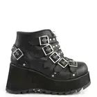 Demonia Scene-30 Black Buckle Vegan Leather Platform Boots • Ships in 2-4 Wee...