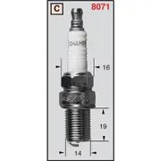 CHAMPION Spark plug RC8DMC OE026