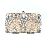 Nevenka Vintage Beaded Clutch Evening Bags Flapper Handbag Clutch for Women-Apricot
