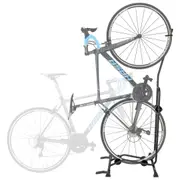 CyclingDeal Upright Bike Stand - Vertical & Horizontal Floor Parking Rack - Safe & Secure for Storing MTB Road Bikes - Wheels Sizes up to 29"