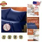 Cooling Satin Finish 4-Piece Egyptian Cotton Sheet Set - Full Size, Deep Pocket