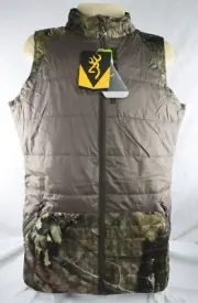 Browning Mossy Oak Camo Men's Vest Primaloft Insulation Silvadur Men's Size 2XL