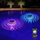 LENONE Floating Pool Lights with APP 6.5 Inch Dynamic RGB Color Changing Sola...