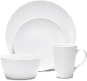 [Noritake] Wow Dune 16-Piece Square Set, Service for 4, White