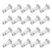 Single Hole Clevis Pins - 3mm x 8mm Flat Head 304 Stainless Steel Pin 20Pcs
