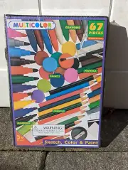 Multicolor By Battat Sketch, Color, Paint Kit - 67 pieces