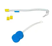 COMBO Long Handle Bath Sponge + Toe Washer & Foot Brush