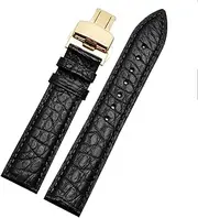 [KAVJU] Crocodile leather watchband for any brand wristband 12 13 14 15mm straps with folding clasp