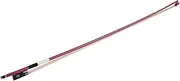 4/4 Violin Fiddle Bow Carbon Fiber Round Stick Ebony Frog White Horsehair Well nced Violin Bow