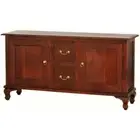 STEWART SOLID MAHOGANY BUFFET SIDEBOARD 2 DRAWERS/ 2 DOORS MAHOGANY COLOUR