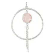 Sterling Silver Polished Dyed Agate Fancy Dangle Pendant