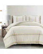 Lush Decor Fashion Farmhouse Stripe Reversible Oversized Cotton Comforter
