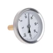 0-120°C Analog Thermometer 63mm Dial Horizontal Thermometer Temp Indicator