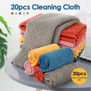 20 Pcs Microfiber Cleaning Cloths Lint Free Fish Scale Cloth Rag Strong bvNTk