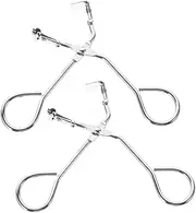 SHERCHPRY 2 Pcs Mini Eyelash Curler Precision Stainless Steel Applicator Tool for Partial Curling for False Eyelashes with Durable Nonslip Grip for Dramatic Lash Look