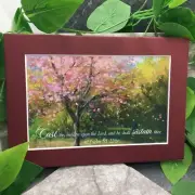 New Handmade 5x7 (Matted ) Scripture Inspirational Quote Nature Free Ship 516