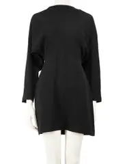 Black Drape Neckline Mini Dress