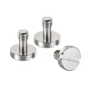 1/4" Mounting Screw Adapter Slotted 0.16" for Camera Tripod Alloy Steel 3Pcs