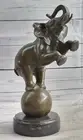 Large Signed Art Deco African Elephant Bronze Sculpture by Bugatti Hot Cast Art