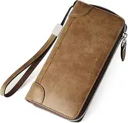 COOKX Vintage Clutch Business Men's Clutch Bag Casual Clutch Bag Long Purse Clutch Bag Men's Clutch Bag Envelope Bag