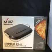 All Clad Stainless Steel 11”x14” Baker With Lid
