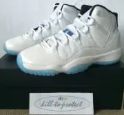 NIKE AIR JORDAN 11 LEGEND BLUE GS/KIDS Sz UK US3 4 5 6 7Y COLUMBIA 378038-117 BG