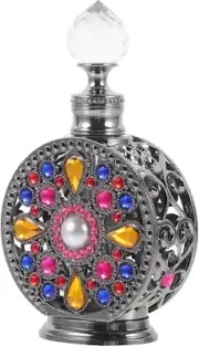 TEHAUX Empty Bottle Vintage Flower Glass Perfume Bottle Empty Refillable Perf...