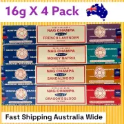 16g x 4 Pack SATYA SAI BABA NAG CHAMPA HAND ROLLED VANILLA SANDALWOOD INCENSE
