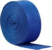 Nylon Webbing Bias Binding Tape Herringbone Webbing Twill Ribbon,Sewing 25mm Polypropylene Strap for Bags Backpacks Rucksack Belts Handles Dog Leads,5, 10 or 20 Yards(Blue)