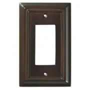 Architectural Decorator Rocker Switch-GFCI Wall Plate - Walnut