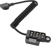 D Tap Splitter Cable, B Type 3 Port D Tap Splitter Hub Power Cable with LED Digital Display, for V Mount Camera Battery, with Reverse Polarity, Over-Current, Overheat Protect