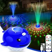 Floating Pool Fountain with Remote Dolphin Design with Lights Rechargeable Pool