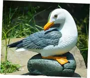 Real Seagull Figurine Garden Decorations,Seagull Statue Seagull 11"x3.5"x11"