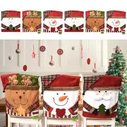 MDEOOSKY 6 Pcs Christmas Chair Back Cover Set, Christmas Chair Back Cover For...