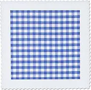 3dRose Dark Blue and White Gingham Pattern-Cute Navy Retro Checkered Checked Kitchen Dining Theme-Quilt Square, 8 by 8-inch (qs_113015_3)