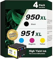 950XL 951XL Combo Pack for HP OfficeJet Pro 8600 8610 8620 Printer Ink Cartridge Replacement for HP 950 951 hp950 hp951 XL hp950xl hp951xl to Officejet pro 8100 8625 8630 8660 8615 276DW 251DW printer