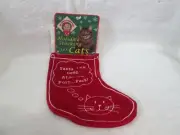 Santa I've Been Almost Purr.........Fect Cat Stocking New With Tag