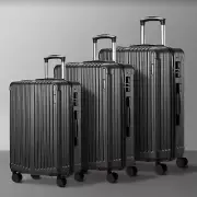 Mazam 3PCS Luggage Suitcase Trolley Set Travel TSA Lock Storage ABS Case Grey