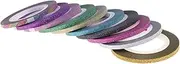 Vaguelly 20Pcs Nail Art Frosted Line Tapes Self Adhesive Nail Random Color for Manicure for Home Professional Use Random Color