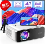 4K Supported Projector 1080P Native WiFi Bluetooth Smart Portable Outdoor/Home