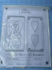 THE STITCH CONNECTION Angels Four All Seasons MISS FEBRUARY Pattern and Fabric
