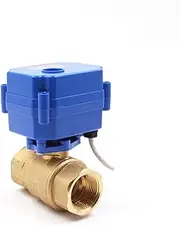 Brass Motorized Ball Valve DN20 Motorized 2-Way Brass Electric 2-Wire with Full Port AC/DC/ADC 220V 9-24V 1Pcs (Size : DN20, Color : DC12V_CR04) (Color : Dc24v-cr03, Size : DN20) (Color : Ac220vcr04