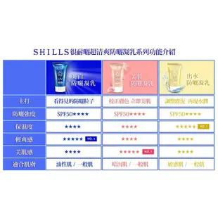 SHILLS 舒兒絲 很耐曬美白防曬凝乳 40ml/支(清透)[大買家]