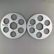 2X Pro 10.5" Silver SONY 1/4" Empty Tape Reels For Reel To Reel Tape Recorders