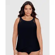 Miraclesuit Swim Illusionists Ursula High Neck Underwired Plus Size Tankini Top