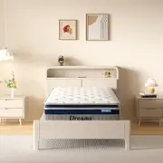 DreamZ Spring Mattress Pillow Top 7 Zone Pocket Spring Memory Foam 32CM Single